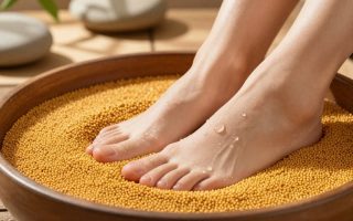 moczenie nóg w gorczycy